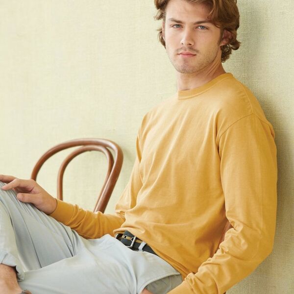 Garment Dyed Heavyweight Ringspun Long Sleeve T-Shirt Thumbnail