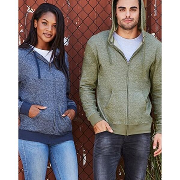 The Denim Fleece Hooded Zip Thumbnail